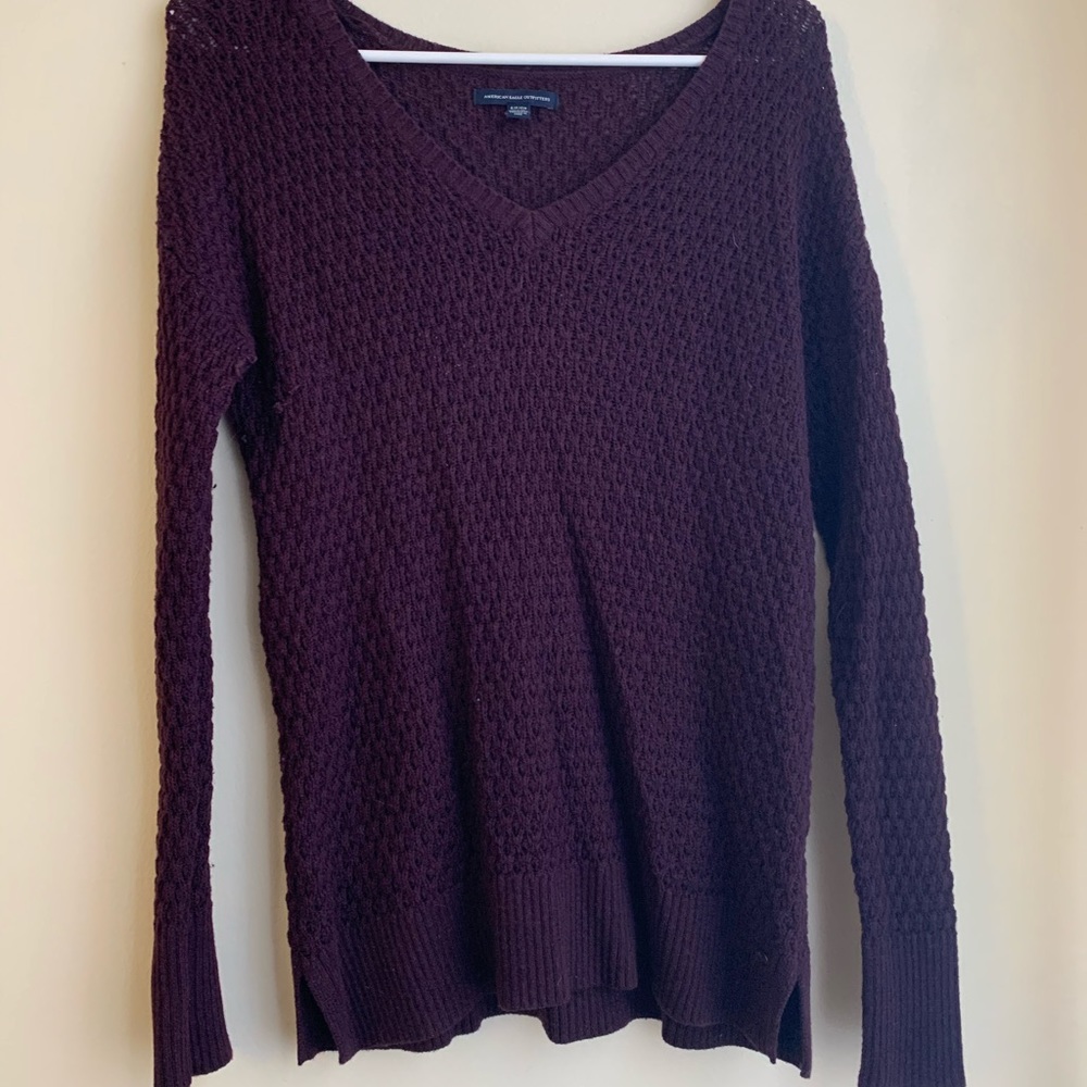 Purple American eagle sweater